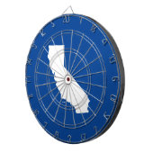 Blauw en wit Californië Dartbord (Voorkant Rechts)