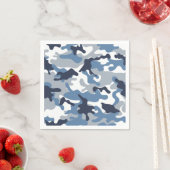 Blauw en wit Camouflage Servetten (Insitu)