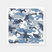 Blauw en wit Camouflage Servetten (Voorkant)