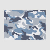 Blauw en wit Camouflage Tissuepapier (Voorkant)