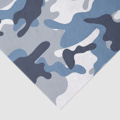 Blauw en wit Camouflage Tissuepapier (Detail)