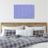 Blauw en wit canvas afdruk (Insitu (Slaapkamer))