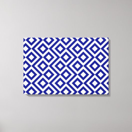Blauw en wit canvas afdruk (Voorkant)