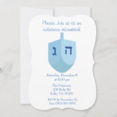 Blauw en wit Chanukka-feest Kaart (Voorkant)