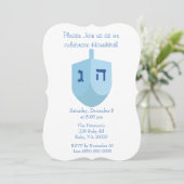 Blauw en wit Chanukka-feest Kaart (Staand voorkant)