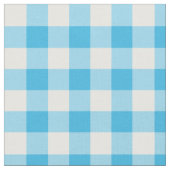  Blauw en Wit Check Gingham Fabric Stof (Close Up)