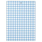 Blauw en Wit Checker Diamant Patroon Klembord (Achterkant)