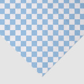 Blauw en Wit Checker Diamant Patroon Tissuepapier (Detail)