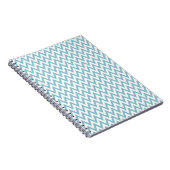 Blauw en wit Chevron Notitieboek (Rechterzijde)