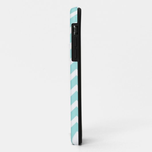 Blauw en wit chevron-patroon Case-Mate iPhone case (Achterkant/links)