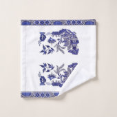 Blauw en wit China Blauw Willow Design Bad Handdoek (Wasdoekje)