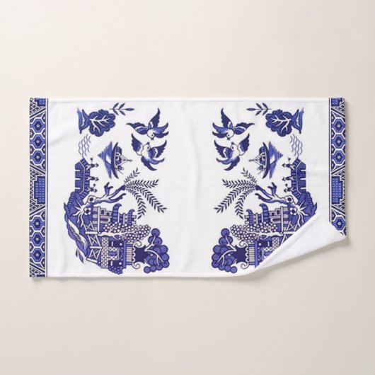 Blauw en wit China Blauw Willow Design Bad Handdoek (Handdoek)
