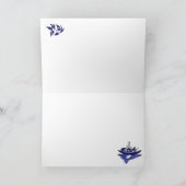 Blauw en wit China Blauw Willow Design Kaart (Binnen)
