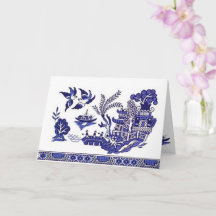 Blauw en wit China Blauw Willow Design 