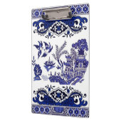 Blauw en wit China Blauw Willow Design Klembord (Links)