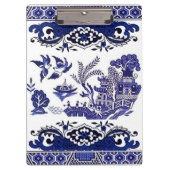 Blauw en wit China Blauw Willow Design Klembord (Voorkant)