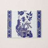 Blauw en wit China Blauw Willow Design Legpuzzel (Horizontaal)