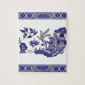 Blauw en wit China Blauw Willow Design Legpuzzel (Verticaal)