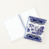 Blauw en wit China Blauw Willow Design Notitieboek (Binnen)