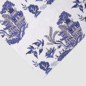 Blauw en wit China Blauw Willow Design Tissuepapier (Detail)