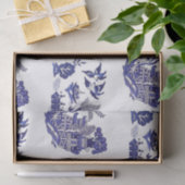Blauw en wit China Blauw Willow Design Tissuepapier (Geschenk)