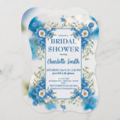 blauw en wit Chinees antiek bruidsdouche Save The Date (Voorkant / Achterkant)