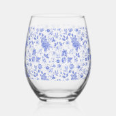 Blauw en wit Chinees antiek bruidsdouche Wijnglas Zonder Voet (Voorkant)