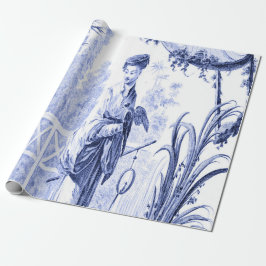 Blauw en Wit Chinees Chinoiserie Cadeaupapier