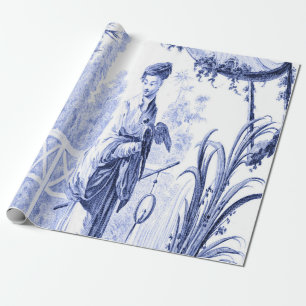 Blauw en Wit Chinees Chinoiserie Cadeaupapier