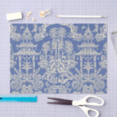 Blauw en Wit Chinees Chinoiserie Decoupage Tissuepapier (Craft)