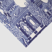 Blauw en Wit Chinees Chinoiserie Decoupage Tissuepapier (Detail)
