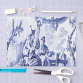 Blauw en Wit Chinees Chinoiserie Decoupage Tissuepapier (Craft)