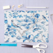 Blauw en Wit Chinees Chinoiserie Decoupage Tissuepapier (Craft)