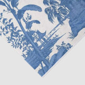 Blauw en Wit Chinees Chinoiserie Decoupage Tissuepapier (Detail)