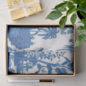 Blauw en Wit Chinees Chinoiserie Decoupage Tissuepapier (Geschenk)