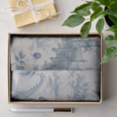 Blauw en Wit Chinees Chinoiserie Decoupage Tissuepapier (Geschenk)