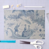 Blauw en Wit Chinees Chinoiserie Decoupage Tissuepapier (Craft)