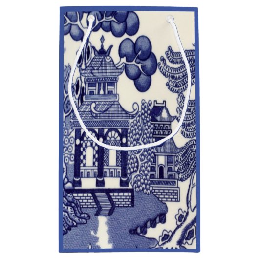 Blauw en Wit Chinees Chinoiserie Klein Cadeauzakje (Achterkant)