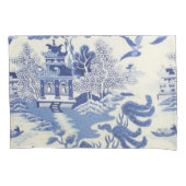 Blauw en Wit Chinees Chinoiserie Kussensloop (Voorkant)