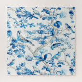 Blauw en Wit Chinees Chinoiserie Legpuzzel (Verticaal)