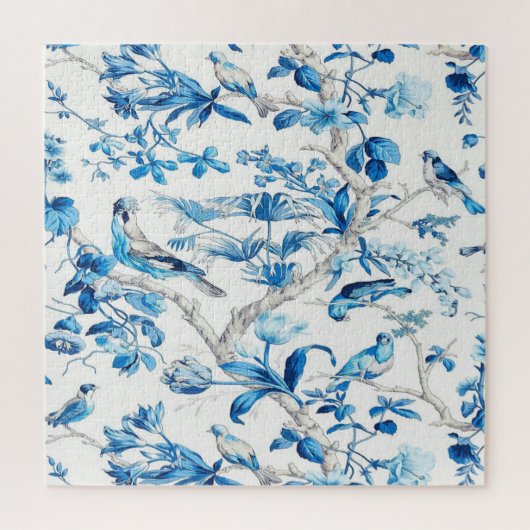 Blauw en Wit Chinees Chinoiserie Legpuzzel (Verticaal)