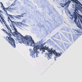 Blauw en Wit Chinees Chinoiserie Tissuepapier (Detail)