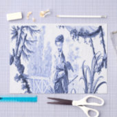 Blauw en Wit Chinees Chinoiserie Tissuepapier (Craft)