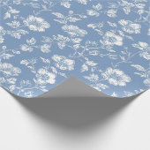 Blauw en wit Chinees decoupage Cadeaupapier (Hoek)