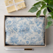 Blauw en wit Chinees decoupagepatroon Tissuepapier (Geschenk)