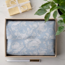Blauw en wit Chinees decoupagepatroon