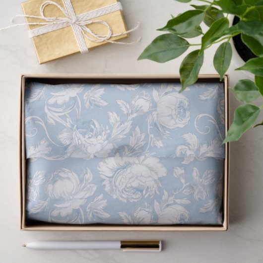 Blauw en wit Chinees decoupagepatroon Tissuepapier (Geschenk)