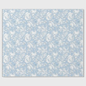 Blauw en wit Chinees patroon Cadeaupapier (Vlak)