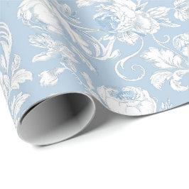 Blauw en wit Chinees patroon Cadeaupapier