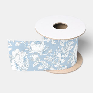 Blauw en wit Chinees patroon Satijnen Lint
